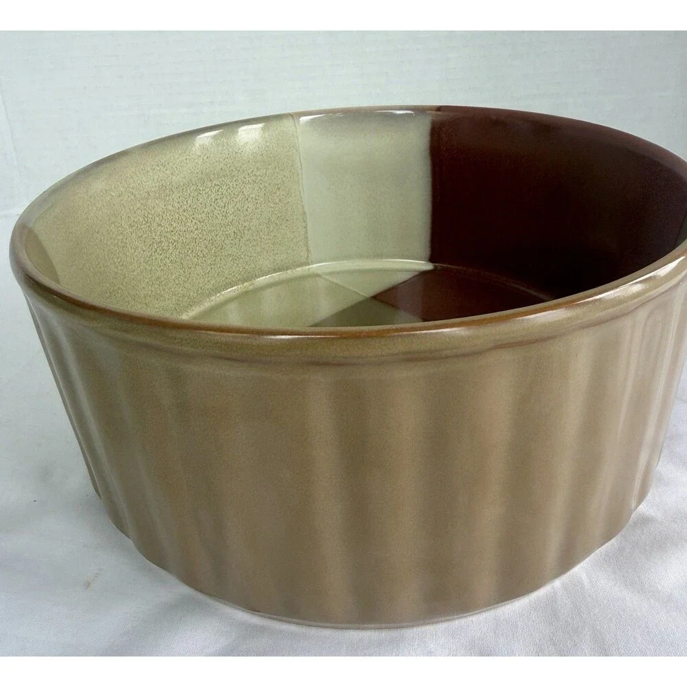 Sango Gold Dust 5039 Sienna 8” Large Soufflé Bowl Serving Discontinued